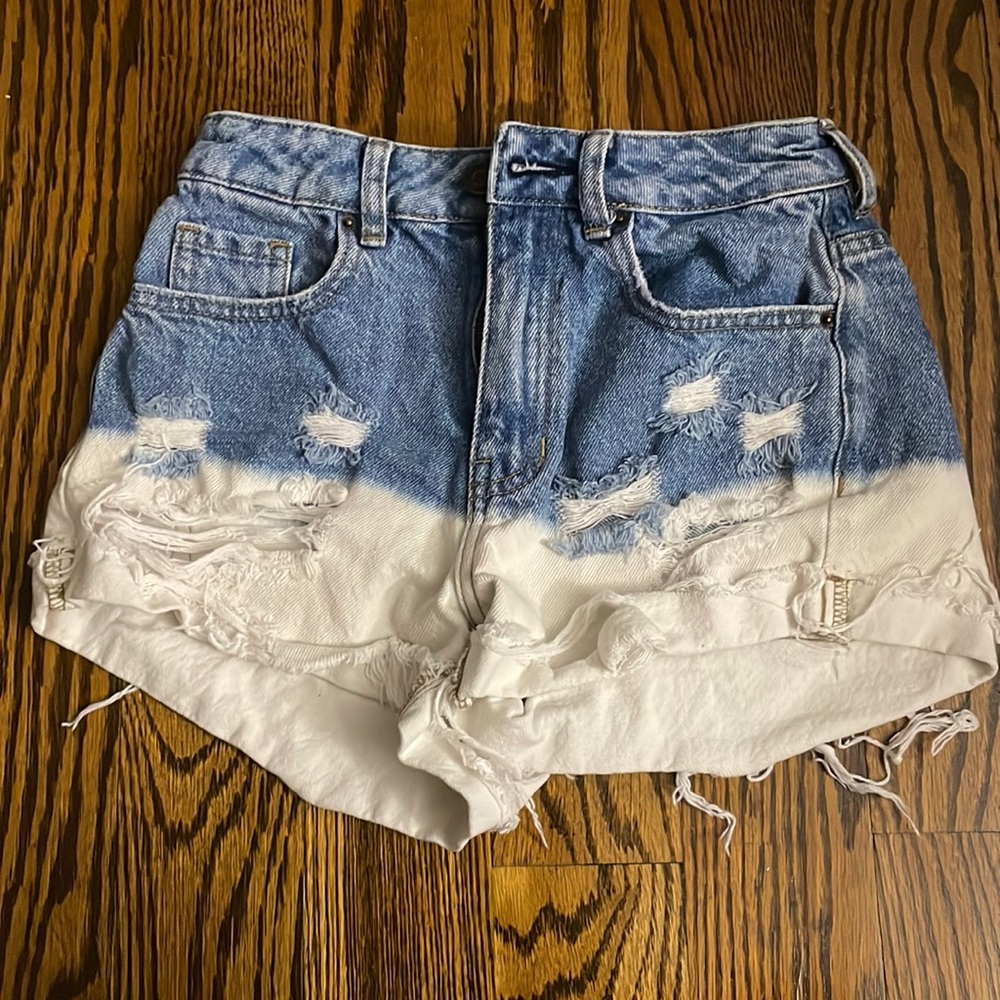 Size 23 multi wash denim shorts